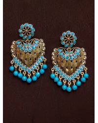 Buy Online Royal Bling Earring Jewelry Gold-plated Enamelled  Peach Peacock Earrings RAE1491 Jewellery RAE1491