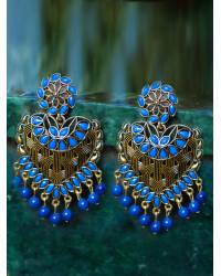 Buy Online Crunchy Fashion Earring Jewelry Big Rodo Brown Crystal Solitaire Stone Ring Jewellery CFR0402