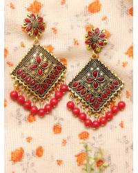 Buy Online Royal Bling Earring Jewelry avender Meenakari Peacock Jhumka Earrings for Women & Jewellery RAE2418