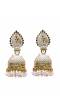 Indian Traditional Gold White Jhumka Earrings RAE0583
