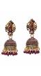 Indian Traditional Gold Voilet Jhumka Earrings RAE0585