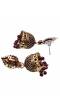 Indian Traditional Gold Voilet Jhumka Earrings RAE0585