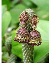 Buy Online Crunchy Fashion Earring Jewelry Golden Hat Studs Jewellery CFE0034