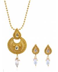Buy Online Crunchy Fashion Earring Jewelry Gold Plated Long Hand Shake Necklace CFN0673 Jewellery CFN0673