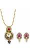 Delphic Pearl Windrop Green Pendant Set