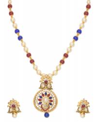 Buy Online Royal Bling Earring Jewelry Red Pear Beauty Pendant Set Jewellery RAS0042