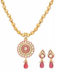 Buy Online Royal Bling Earring Jewelry Dazzling Ruby Jewel Set Jewellery RAS0056