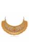 Crunchy Fashion Gold Plated Traditional Necklace Jewellery Set with Earrings