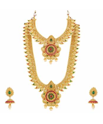 Alloy Golden Jewely Set Combo with Earring