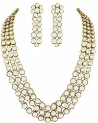 Buy Online Royal Bling Earring Jewelry Gold-Plated Kundan Pink Sunflower Shape Round Earrings RAE1214 Jewellery RAE1214