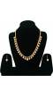 Gold Plated Pearl Necklace Set with Earrings