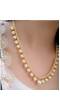 Gold Plated Pearl Necklace Set with Earrings