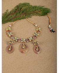 Buy Online Royal Bling Earring Jewelry Meenakari Jewellery Traditionalv Gold-Plated Pink Kundan Stylish Fancy Party Wear Pearl Stylish Ethnic Peacock Jhumka Earrings RAE1293  Jewellery RAE1293