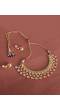 Gold Plated Red Kundan Choker Necklace & Stud Earrings Set