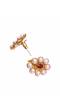 Traditional Gold Plated Maroon Kundan Necklace with Stud Earrings RAS0171