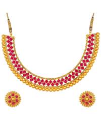 Buy Online Royal Bling Earring Jewelry Traditional Gold-Plated  Maharani Haar Necklace With Earring South Indian Jewelleery Set RAS0369 Jewellery RAS0369