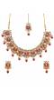 Traditional Gold Plated Choker Necklace Set with earrings & Maang Tika RAS0178