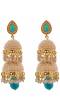 Glittering Pearl Traditional Aqua Jhumki for Girls