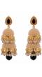 Glittering Pearl Traditional Black Jhumka