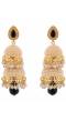 Glittering Pearl Traditional Black Jhumka