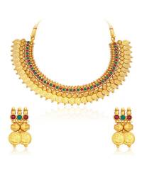 Buy Online Crunchy Fashion Earring Jewelry Luxuria Sparkling Golden Sapphire Stone Long Drop-Earrings Jewellery CFE1459