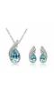Ocean blue Austrian Crystal Necklace Set 