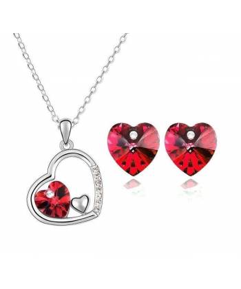 Valentine Special Hearts to Heart Pendant Set