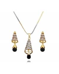 Buy Online Crunchy Fashion Earring Jewelry Gold Plated Pearl Necklace Set with Earrings Jewellery RAS0152