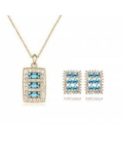 Shine of Blue Pendant Necklace