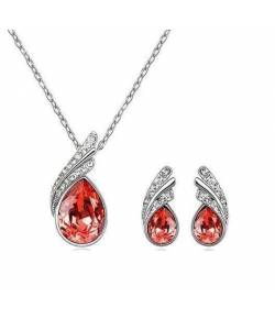 RedAustrain Crystal Necklace Set