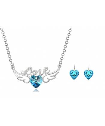 Angle Wing Love Pendent Set