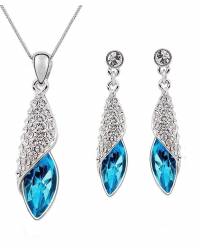 Buy Online Royal Bling Earring Jewelry Salmon Studded Pendant Set Jewellery Sets RAS0048