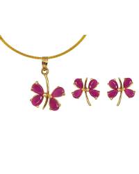 Buy Online Crunchy Fashion Earring Jewelry Connected Heart Black-Purple Bracelet Combo Jewellery CFB0303