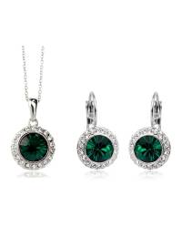 Buy Online Royal Bling Earring Jewelry Gold plated Floral Design Green Dangler Earring RAE0843 Jewellery RAE0843