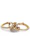 Austrian Crystal Golden Swan Pendant Bracelet Set