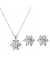 Buy Online Crunchy Fashion Earring Jewelry Flower Power Pendant Set Jewellery CFS0099