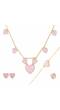 Gleaming Of SoftPink Hearts Jewel Set