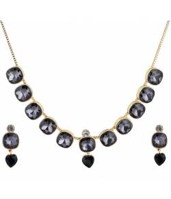 Black Shine Charmer Necklace Set