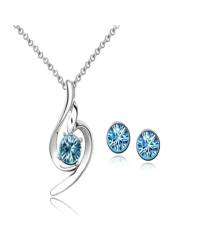 Buy Online Crunchy Fashion Earring Jewelry Oxidised Silver Mirror Choker and earrings Set-CFS0251  CFS0251