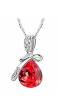 Paradiso Glitz Collection Red Austrian Crystal Droplet Pendant Set