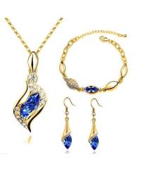 Buy Online Royal Bling Earring Jewelry Paisley Love Vermilion Multi-layer Jewel set Jewellery RAS0002