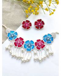 Buy Online Crunchy Fashion Earring Jewelry Oxidised Multicolor Antique Design Necklace Set CFS0414 Jewellery CFS0414