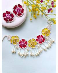 Buy Online Crunchy Fashion Earring Jewelry Mandala Flower Art 3D print jewelry Set Jewellery CFS0413