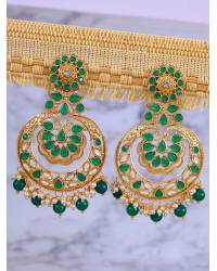 Buy Online Crunchy Fashion Earring Jewelry Crunchy Fashion Designer Gold-Plated Balls Big Hoop Earrings CFE1671 Jewellery CFE1671