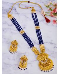 Buy Online Royal Bling Earring Jewelry Gold-Plated Kundan Studded Floral Patterned Meenakari Jhumka Earrings in Red Color with Pearls RAE0793 Jewellery RAE0793