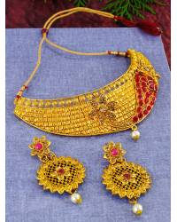 Buy Online Royal Bling Earring Jewelry Ethnic Gold-Plated Dangler Long Earring RAE1769 Jewellery RAE1769