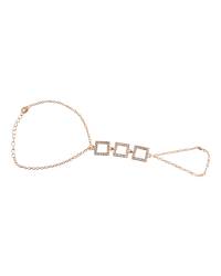 Buy Online Crunchy Fashion Earring Jewelry SwaDev Rose-Gold Pave Slider Pull-Chain Bracelet SDJB0026 Bracelets & Bangles SDJB0026