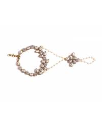 Buy Online Crunchy Fashion Earring Jewelry Connected Heart Black-Purple Bracelet Combo Jewellery CFB0303