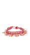 Red Handcrafted Beaded Tassels Anklet