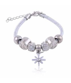 Silver Metal Dyi Charm Bracelet